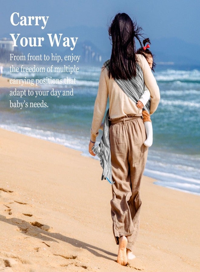 Vlokup Ring Sling Baby Carrier, Soft Cotton Baby Sling Carrier Newborn to Toddler, Baby Wrap Carrier for Plus Size Parents, Perfect Shower Gift, Rock - Image 5